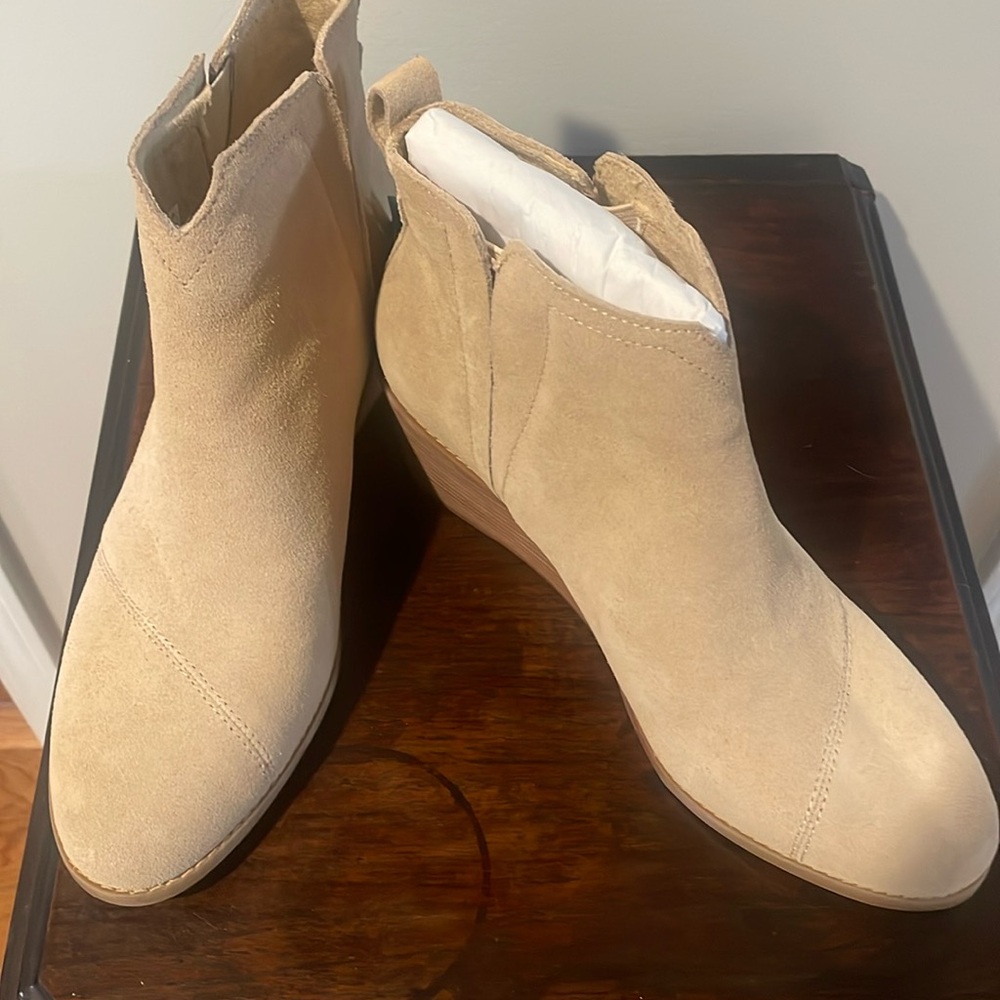 Toms, Clare boots, Oatmeal Suede